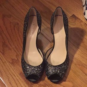 Black glittery heels